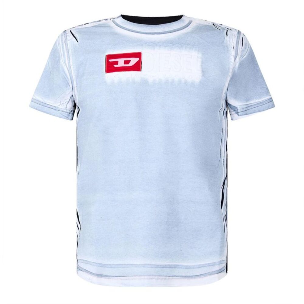 Diesel Mens T-Regs N5 Distressed T-Shirt / White